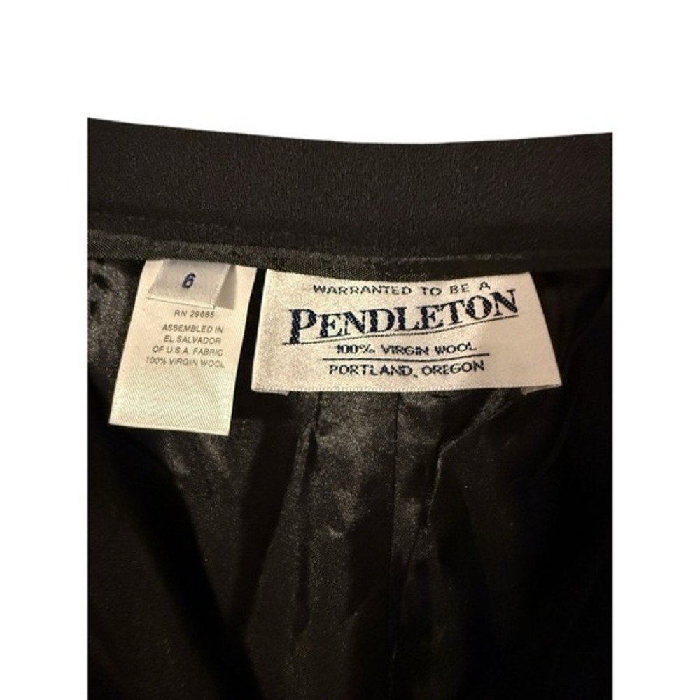 Vtg Pendleton Dress Pants Womens 6 Virgin Wool Tweed High Rise Pleated Comfort - Picture 7 of 10